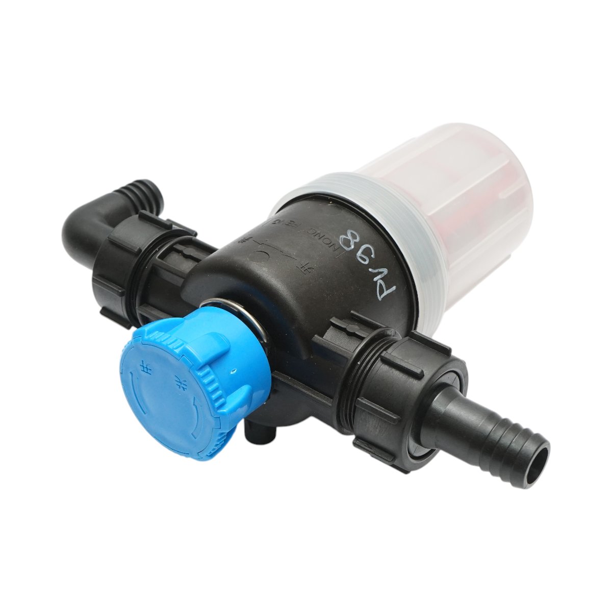 Filtru erbicidator transparent cu 2 site si valva autocuratare, racord 25mm
